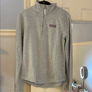 Vineyard Vines Light Gray Half-Zip Pullover
